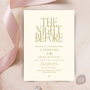 Minimalistisches "The Night Before"-Probedinner Einladung
