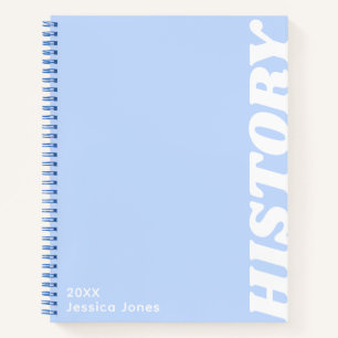 Minimalistisches Thema für die blaue vertikale Tex Notizbuch