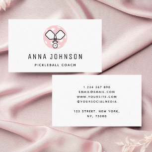 Minimalistisches Thema für Pickleball Coach Instru Visitenkarte