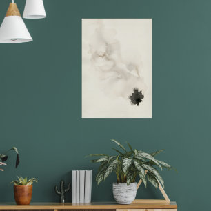 Minimalistisches Tintenzeichen Abstract Poster   J