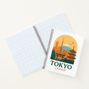 Minimalistisches Tokyo Japan ReiseNotebook Moder Notizbuch