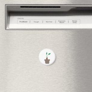 Minimalistisches Topfsprossen-Geschenk für Gärtner Magnet