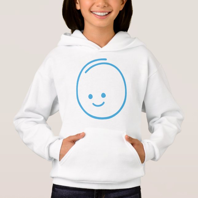 Minimalistisches Traurigkeitszeichen Hoodie (Vorderseite)