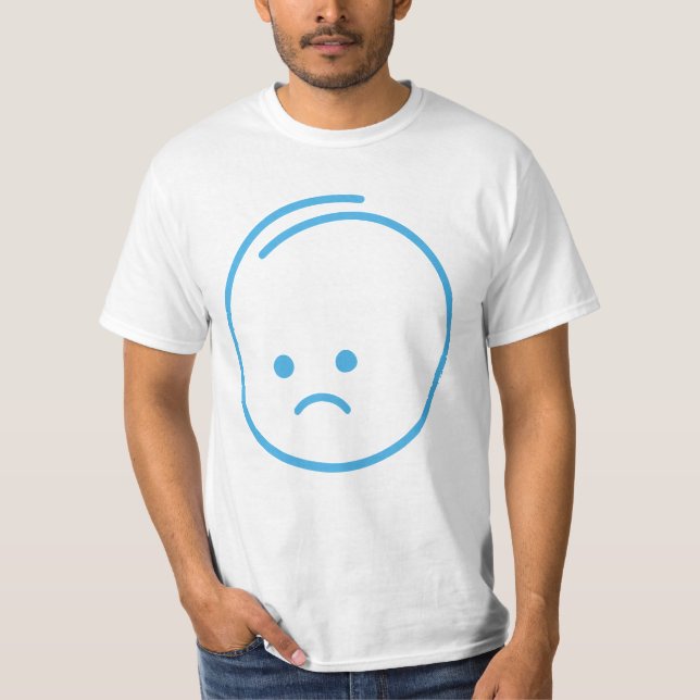Minimalistisches Traurigkeitszeichen T-Shirt (Vorderseite)