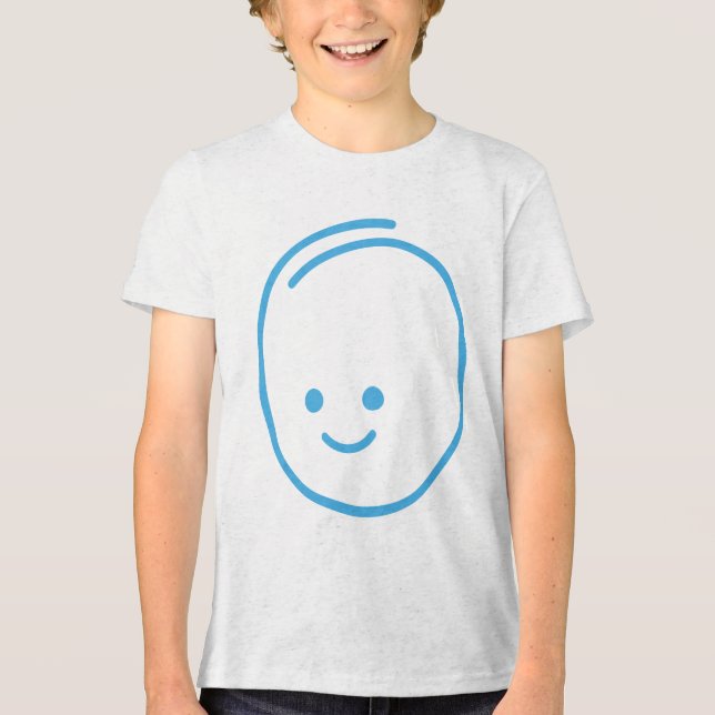 Minimalistisches Traurigkeitszeichen Tri-Blend Shirt (Vorderseite)