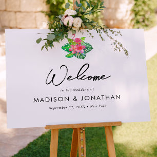 Minimalistisches Tropenparadies für Hochzeiten Poster