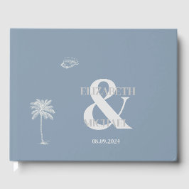 Minimalistisches tropisches Hochzeitstod Gästebuch