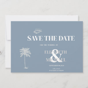 Minimalistisches tropisches Hochzeitstod Save The Date