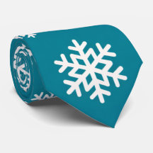 Minimalistisches Türkis und Weiße Schneeflocken Fe