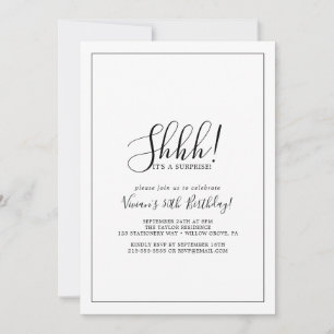 Minimalistisches Überraschungs-Party Einladung