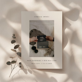 Minimalistisches Ultrasound Foto Neue Baby-Schwang Ankündigung