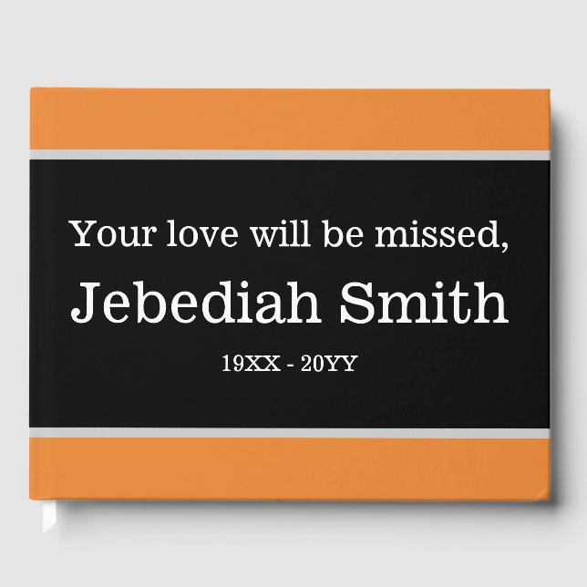 Minimalistisches und einfaches Gästebuch (Vorderseite)