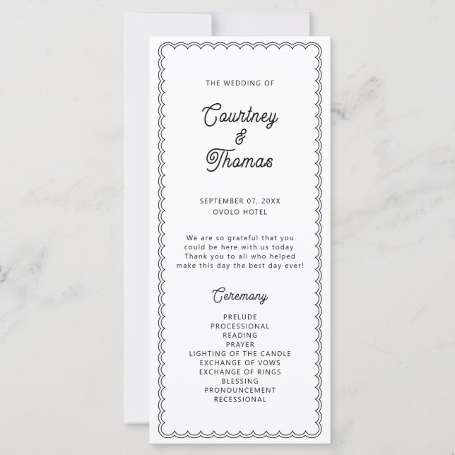 Minimalistisches und einfaches Grenzprogramm (Vorderseite)