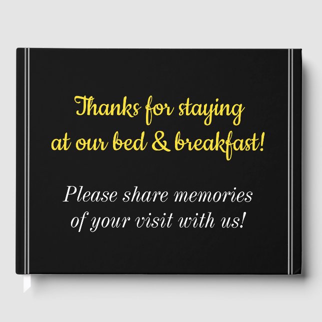Minimalistisches und gedämpftes B&B-Gästebuch Gästebuch (Vorderseite)