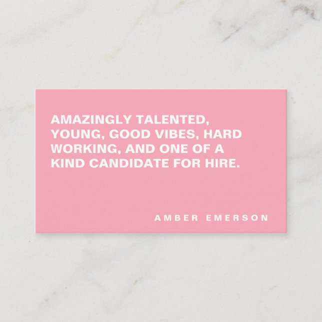 Minimalistisches und großes Angebot Visitenkarte (Vorderseite)