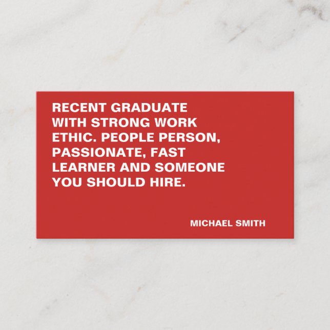 Minimalistisches und großes Angebot Visitenkarte (Vorderseite)