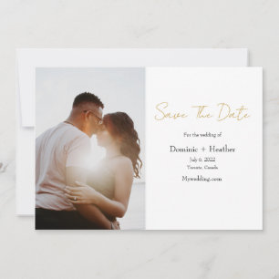 Minimalistisches und reichhaltiges Foto Save The Date