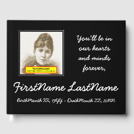 Minimalistisches, untergeordnetes Bestattungsbuch Gästebuch