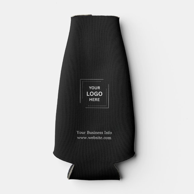 Minimalistisches Unternehmen für den Schwarzhandel Flaschenkühler (Vorderseite)