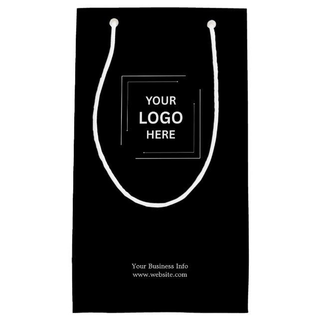 Minimalistisches Unternehmen für den Schwarzhandel Kleine Geschenktüte (Vorderseite)