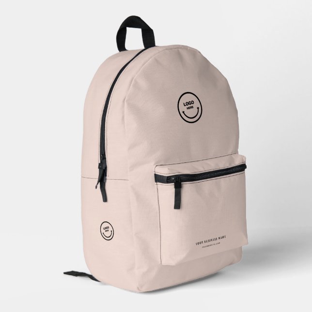 Minimalistisches Unternehmen für moderne Logos Pfi Bedruckter Rucksack (Rückseitige Ecke links)