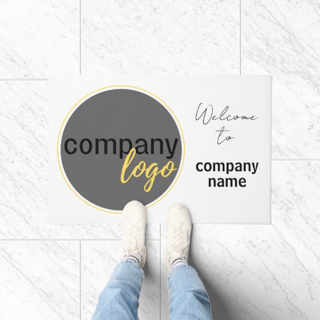 MINIMALISTISCHES UNTERNEHMEN LOGO WICOME GREETING FUßMATTE (Indoor)
