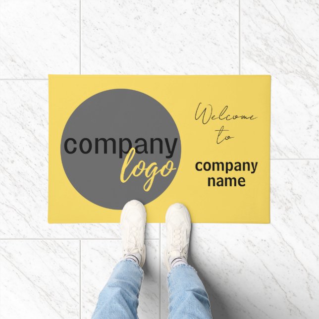 MINIMALISTISCHES UNTERNEHMEN LOGO WICOME GREETING FUßMATTE (Indoor)