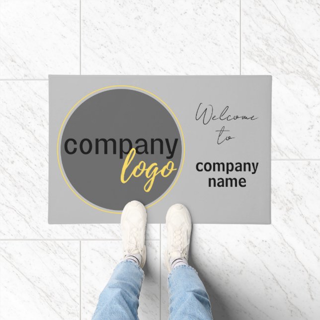 MINIMALISTISCHES UNTERNEHMEN LOGO WICOME GREETING FUßMATTE (Indoor)