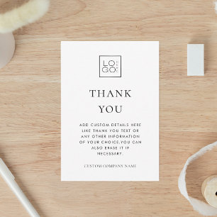 Minimalistisches Unternehmen mit benutzerdefiniert Dankeskarte
