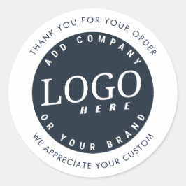 Minimalistisches Unternehmen mit Firmenlogo Runder Aufkleber