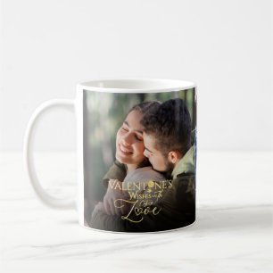 Minimalistisches Valentine’s Modern Photo-Kalligra Kaffeetasse