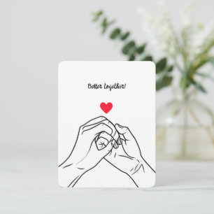 Minimalistisches Valentinisches Rotes Herz besser Feiertagskarte
