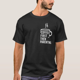 Minimalistisches Vektordesign mit weißem Retrokaff T-Shirt