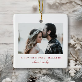 Minimalistisches Verheiratetes Foto Keramikornament
