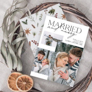 Minimalistisches Verheiratetes und freundliches fr Feiertagskarte