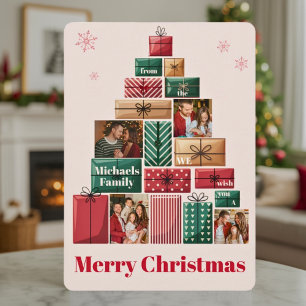 Minimalistisches Vintage-farbenfrohes Weihnachten 
