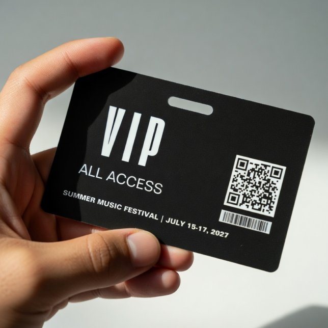 Minimalistisches VIP All Access Pass Abzeichen Vor Ausweis (Von Creator hochgeladen)
