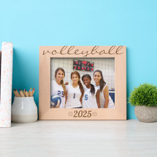 Minimalistisches Volleyball-Jahrzehnt-Design Geätzte Rahmen