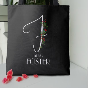 Minimalistisches Wasserfarben-Monogramm F Lehrer