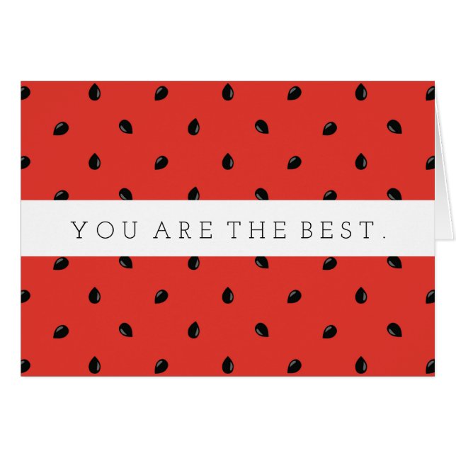 Minimalistisches Wassermelone-Samen-Muster (Vorderseite (Horizontal))