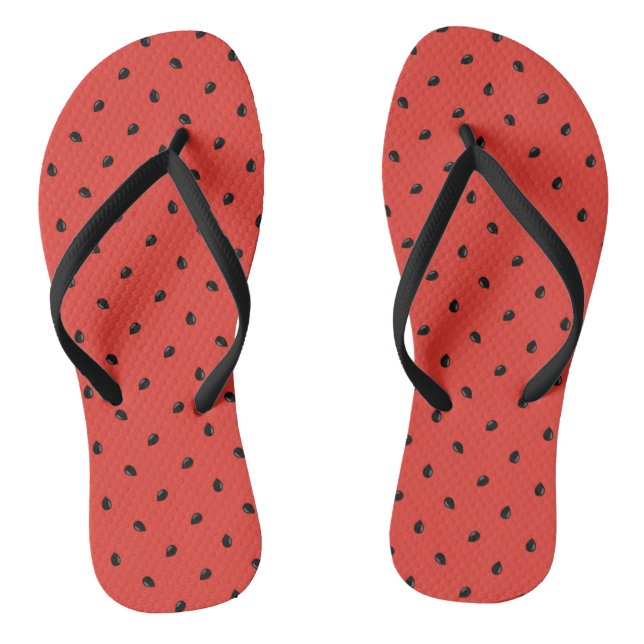 Minimalistisches Wassermelone-Samen-Muster Flip Flops (Fußbett)
