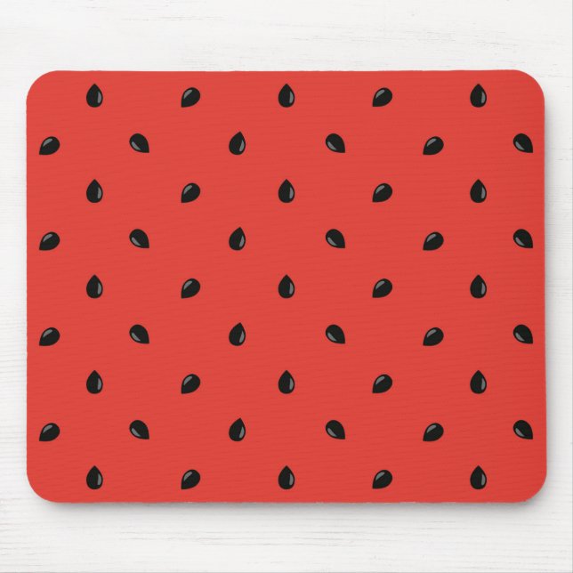 Minimalistisches Wassermelone-Samen-Muster Mousepad (Vorne)