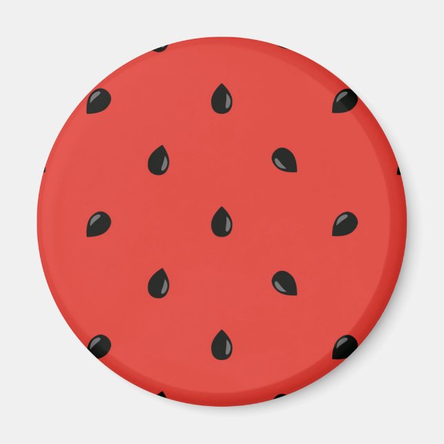 Minimalistisches Wassermelone-Seedattern Magnet (Vorne)