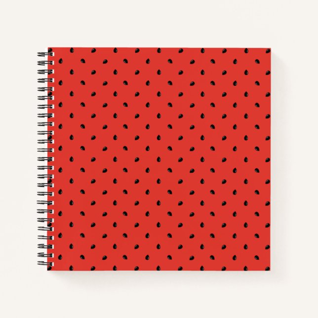 Minimalistisches Wassermelone-Seedattern Notizbuch (Vorderseite)