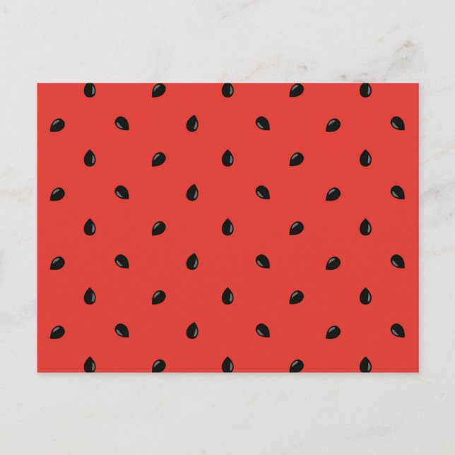 Minimalistisches Wassermelone-Seedattern Postkarte (Vorderseite)