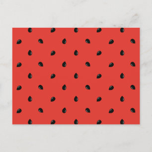 Minimalistisches Wassermelone-Seedattern Postkarte
