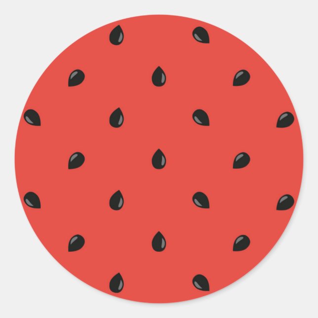 Minimalistisches Wassermelone-Seedattern Runder Aufkleber (Vorderseite)
