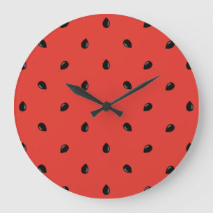 Minimalistisches Wassermelonenmuster Große Wanduhr