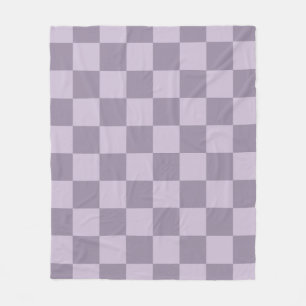 Minimalistisches, weiches Lavendel-Karomuster Fleecedecke