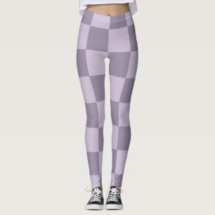 Minimalistisches, weiches Lavendel-Karomuster Leggings